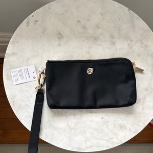 lululemon athletica Black Wristlet with Gold Hardware